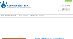 Desktop Screenshot of coronaseeds.com